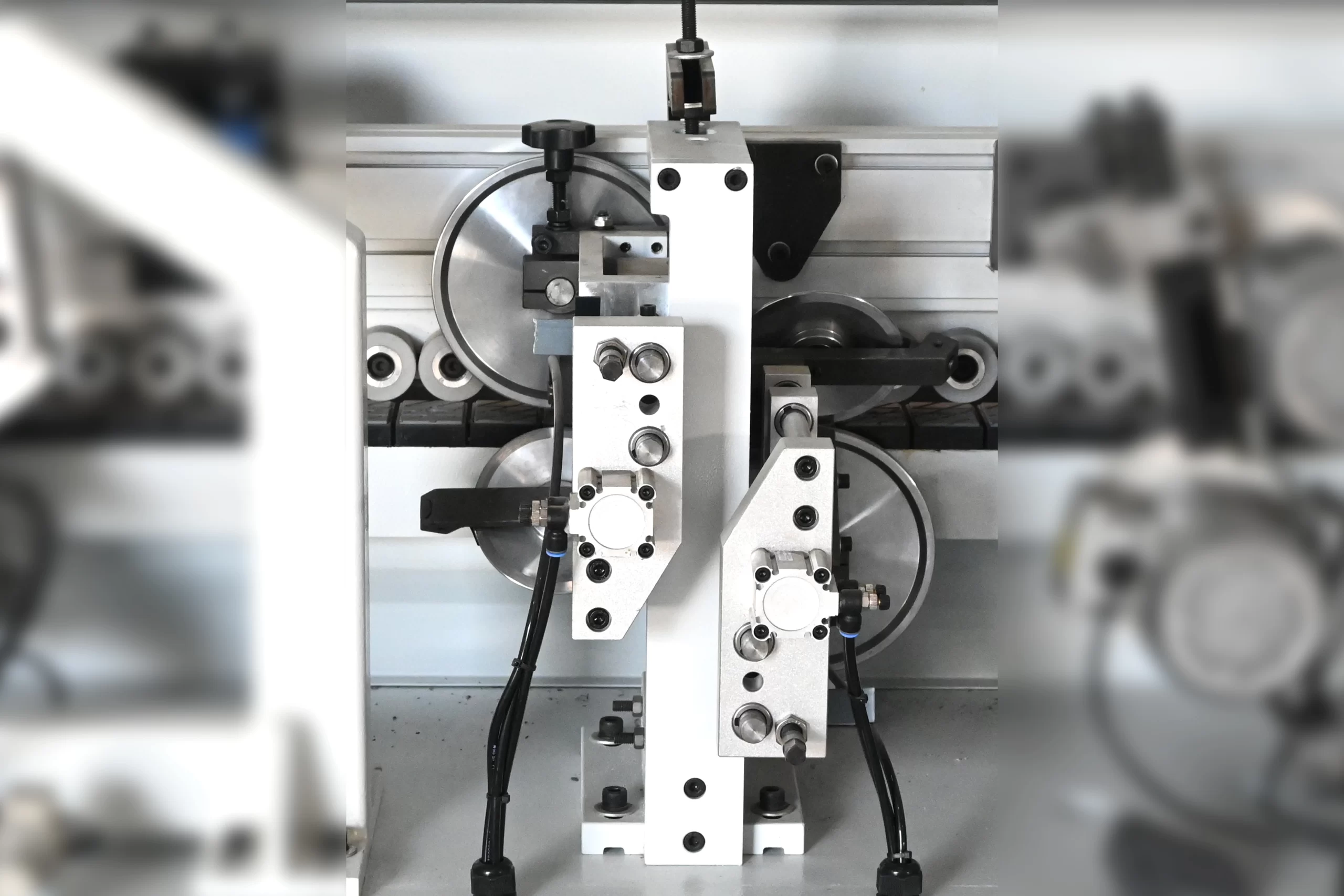 PVC Scrapping unit to remove excess pvc from top and bottom edge in edge banding machine